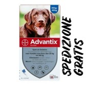 ADVANTIX BAYER SPOT-ON CANI oltre 25 KG SCAD 2-2023 - 4 pipette DA € 23,11 CAD. 