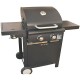 BARBECUE A PIETRA LAVICA A GAS CON COPERCHIO E FORNELLO LATERALE KèGRILL KE001 8053626243629