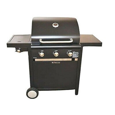 BARBECUE A PIETRA LAVICA A GAS CON COPERCHIO E FORNELLO LATERALE KèGRILL KE002 8053626243636-0