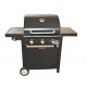 BARBECUE A PIETRA LAVICA A GAS CON COPERCHIO E FORNELLO LATERALE KèGRILL KE002 8053626243636