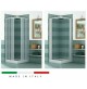 BOX CABINA DOCCIA AD ANGOLO 2 LATI CON PORTE A SOFFIETTO 90 x 90 cm RIDUCIBILE 9501383545825