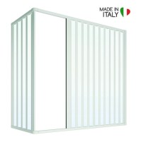 BOX DOCCIA PER VASCA 2 LATI CON PORTE A SOFFIETTO 70 x 170 cm RIDUCIBILE 