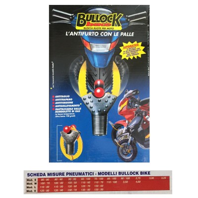 BULLOCK BIKE ANTIFURTO BLOCCA RUOTE PER RUOTA MOTO SCOOTER LUCCHETTO BLOCCARUOTA -1