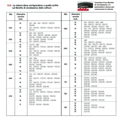 CATENE DA NEVE 9 mm PER PNEUMATICI AUTO mod. KILIMANGIARO varie misure OMOLOGATE -0