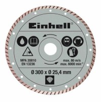 EINHELL DISCO DIAMANTATO TURBO DA TAGLIO TAGLIAPIASTRELLE 300 x 25,4 x 2,2 mm 4006825541649