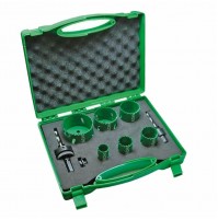 HITACHI SET 6 FRESE SEGHE A TAZZA PER ELETTRICISTI metallo alluminio pvc legno 8717574000719