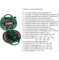 HITACHI hta751057 CONFEZIONE KIT INSERTI E BUSSOLE ASSORTITE 60 PZ + VALIGETTA 8717154650808