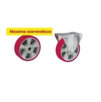 RUOTA BPM FISSA CON SUPPORTO PER ARMADIO CARRELLO 30 x D. 100 MM PORTATA 120 KG 