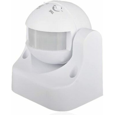 SENSORE DI PRESENZA MOVIMENTO CON INTERRUTTORE CREPUSCOLARE TIMER IP44 BIANCO 8011439584124-0